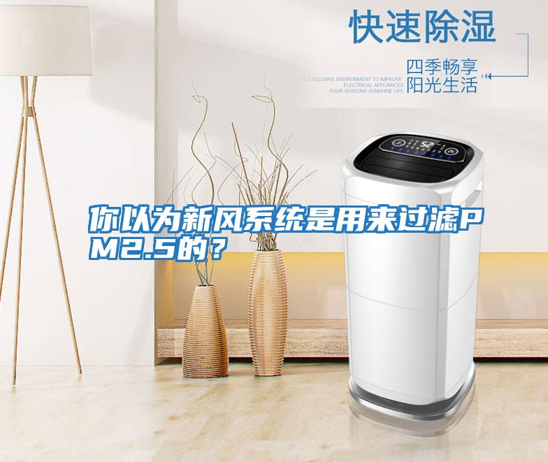 你以為新風系統是用來過濾PM2.5的？
