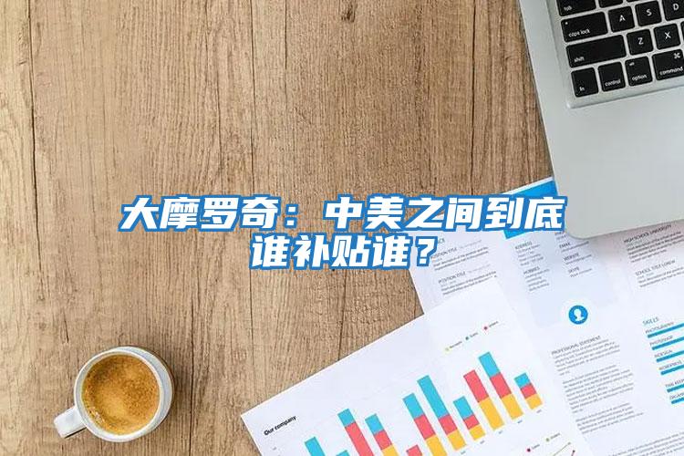 大摩羅奇：中美之間到底誰補貼誰？