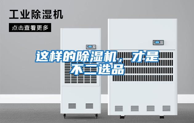 這樣的除濕機，才是不二選品