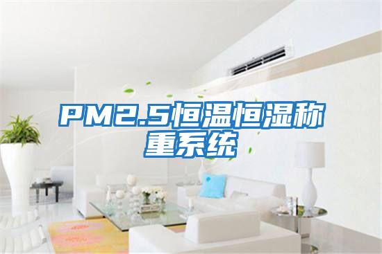 PM2.5恒溫恒濕稱(chēng)重系統(tǒng)