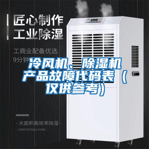 冷風(fēng)機、除濕機產(chǎn)品故障代碼表(僅供參考)