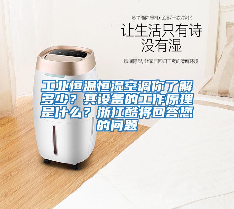 工業(yè)恒溫恒濕空調你了解多少？其設備的工作原理是什么？浙江酷將回答您的問題