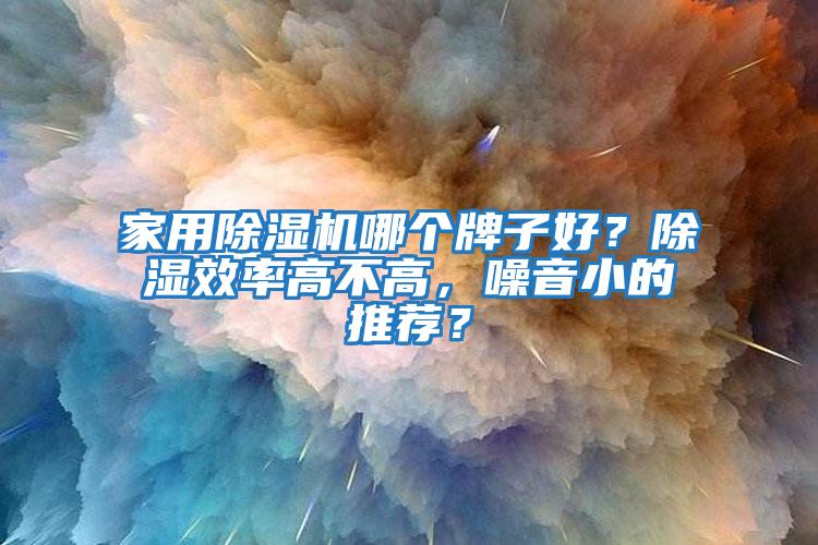 家用除濕機哪個牌子好？除濕效率高不高，噪音小的推薦？