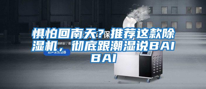 懼怕回南天？推薦這款除濕機，徹底跟潮濕說BAIBAI