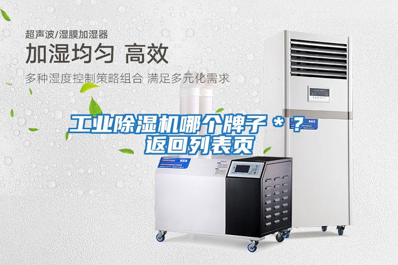 工業除濕機哪個牌子＊？ 返回列表頁