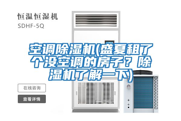 空調(diào)除濕機(jī)(盛夏租了個(gè)沒(méi)空調(diào)的房子？除濕機(jī)了解一下)