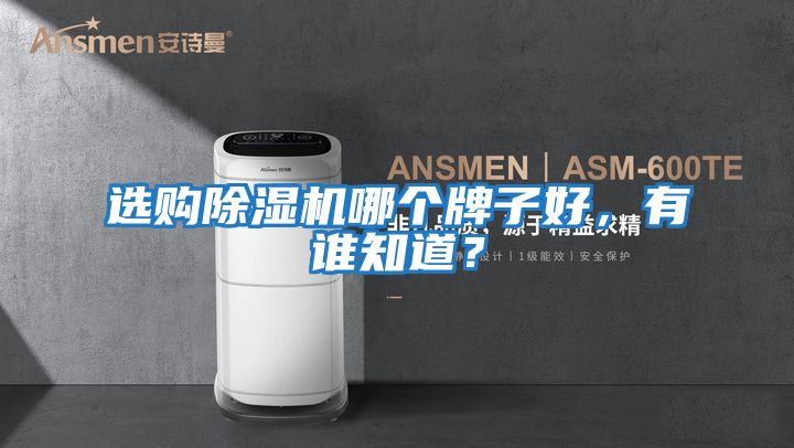 選購除濕機哪個牌子好，有誰知道？