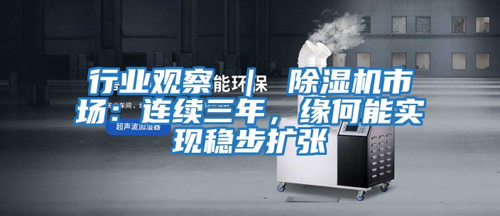 行業觀察 ｜ 除濕機市場：連續三年，緣何能實現穩步擴張