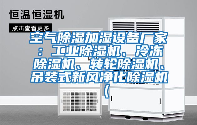 空氣除濕加濕設備廠家：工業除濕機、冷凍除濕機、轉輪除濕機、吊裝式新風凈化除濕機（