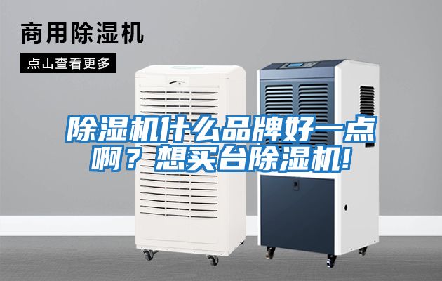 除濕機什么品牌好一點??？想買臺除濕機!