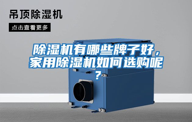 除濕機有哪些牌子好，家用除濕機如何選購呢？